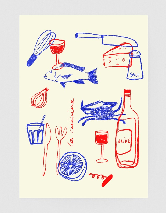 Inka Arthouse - Food & Wine by Byalmaklub Italy Art Print