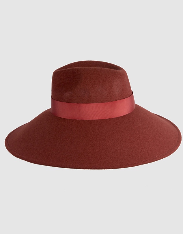 Max Alexander - Wide Brim Rust Winter Hat