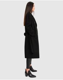 Belle & Bloom - Boss Girl Double-Breasted Lined Wool Coat