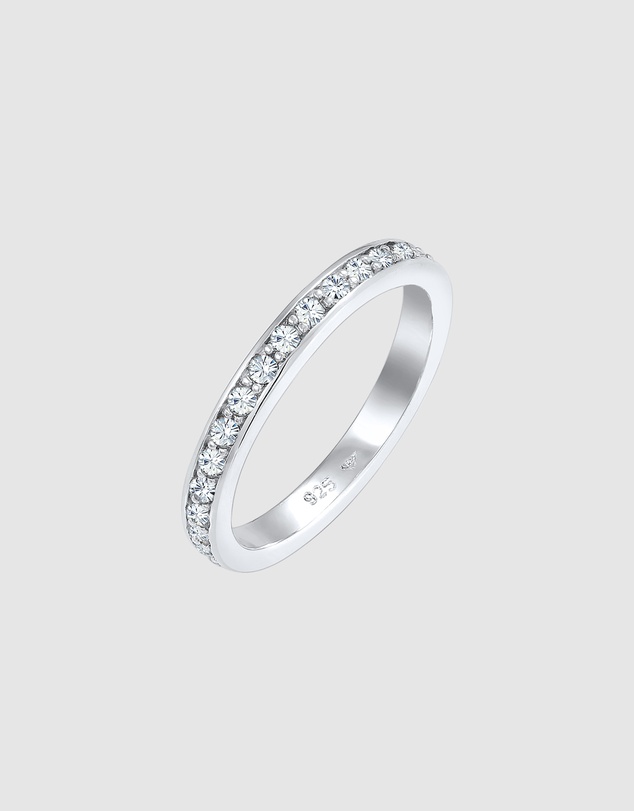 Elli Jewelry - Crystal Pavé Band Ring in 925 Silver
