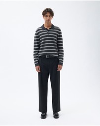AERE - Stripe Wool Polo
