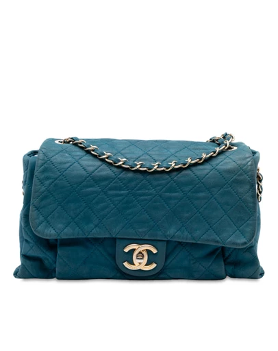 Pre-Loved by Azura Reborn - Pre-Loved Large Quilted Iridescent Calfskin Chic Quilt Flap