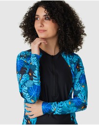 Modest Mermaid - Ocean zip swim dress SPF50+