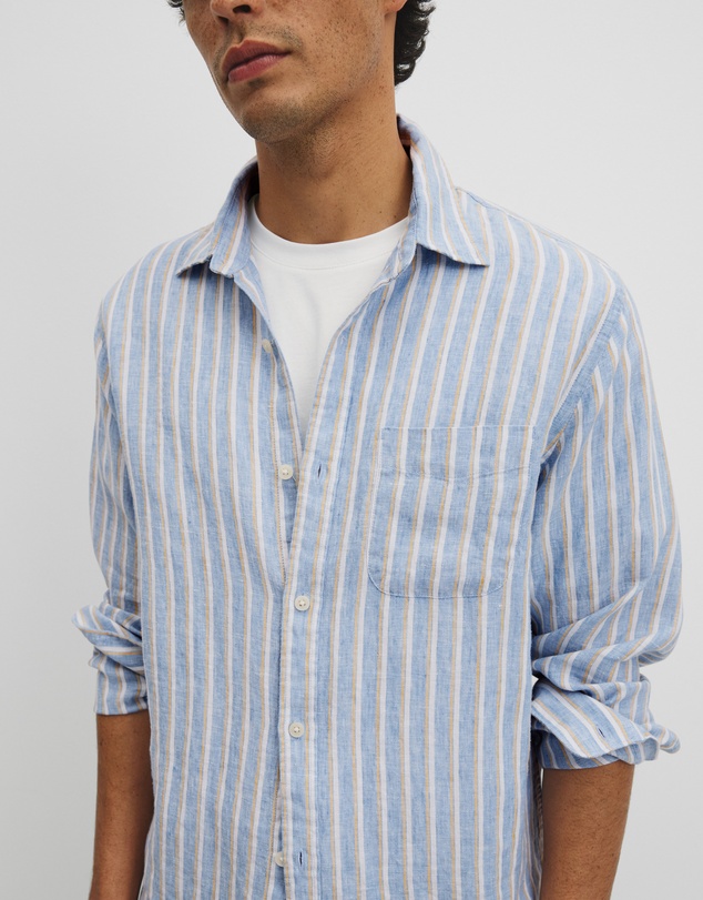 Country Road - Regular Fit Linen Stripe Shirt