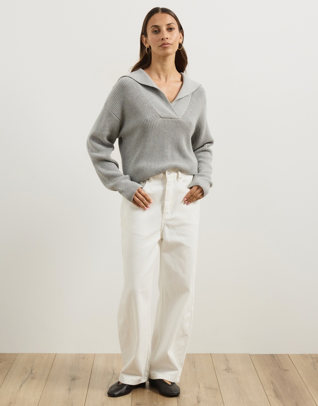 Atmos&Here - Natalie Oversized V-Neck Knit Jumper