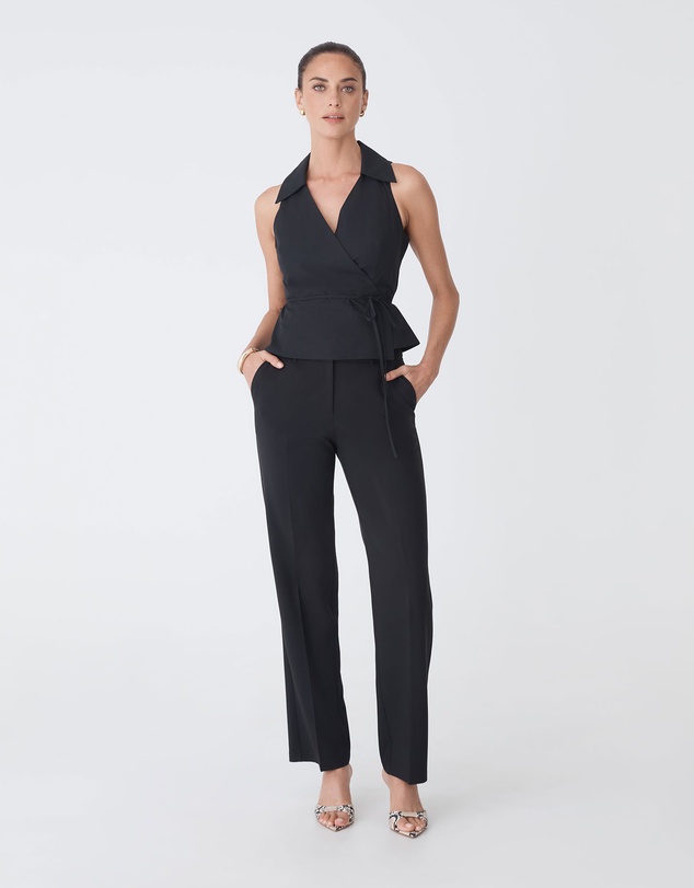 Forcast - Layla Collared Wrap Top