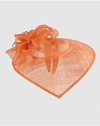 Max Alexander - Large Orange Sinamay Fascinator Hat