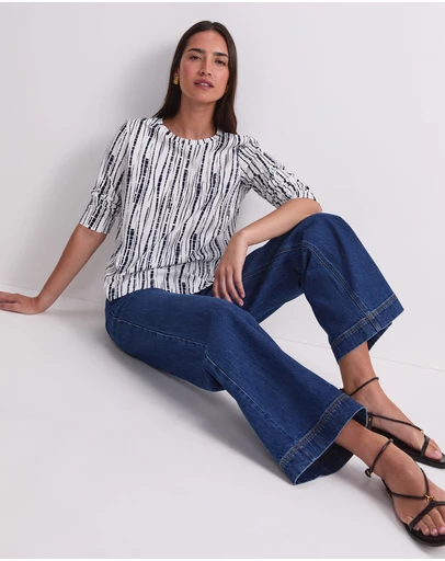 Sportscraft - Painted Stripe Half Sleeve Tee