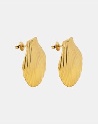 Zoe Olivia - Waterproof Textured Shell Stud Earrings