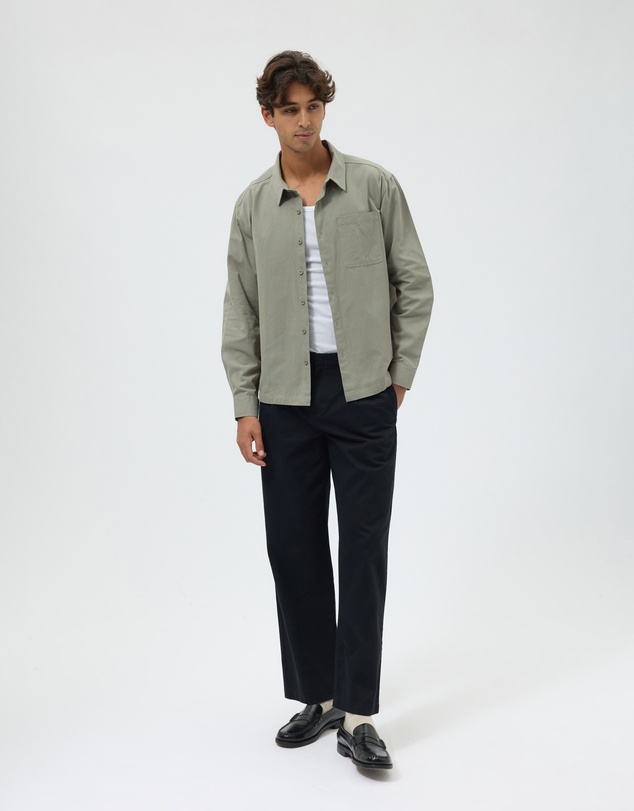 AERE - Boxy Fit Cotton Overshirt