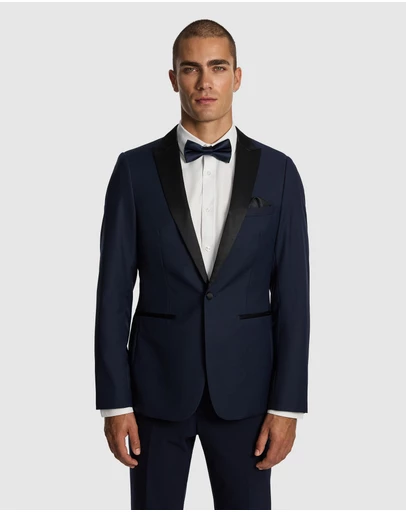 yd. - Seville Slim Fit Tuxedo Wool Blend Suit Jacket