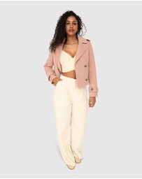 Belle & Bloom - Better Off Military Peacoat - Blush