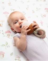 Living Textiles - Acorn Teething Ring Rattle