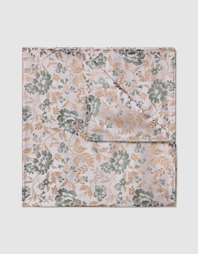 Politix - Oliver Floral Jacquard Silk Pocket Square