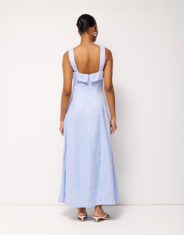 AERE - Florie Linen Midi Dress