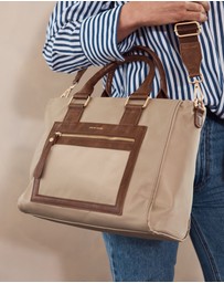 Pierre Cardin - Pierre Cardin RFID Lightweight Nylon Mini Tote with Crossbody