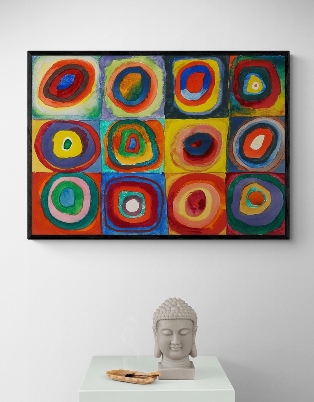 Inka Arthouse - Squares with Concentric Circles by Wassily Kandinsky Art Print