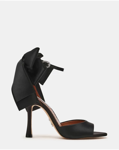 Steve Madden - Bougie Black Satin Heels