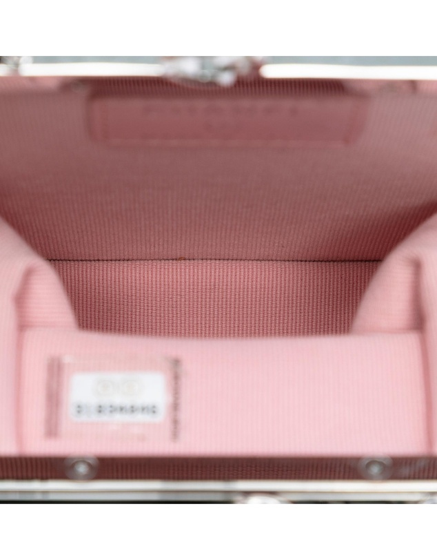Pre-Loved by Azura Reborn - Pre-Loved Lambskin and Acrylic Kiss Clutch with Chain