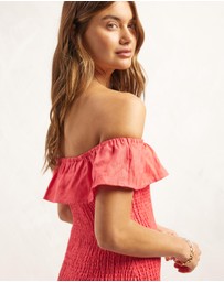 AERE - Frill Shirred Mini Dress