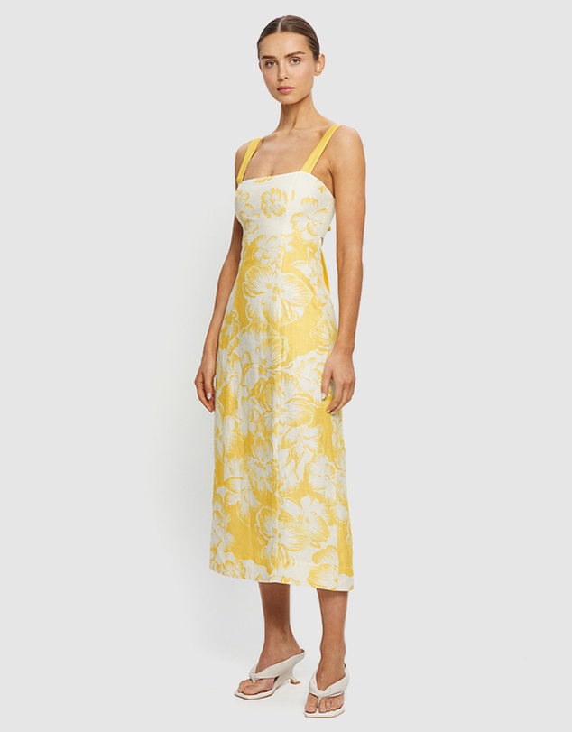 KIVARI - Soraya Tie Back Midi Dress