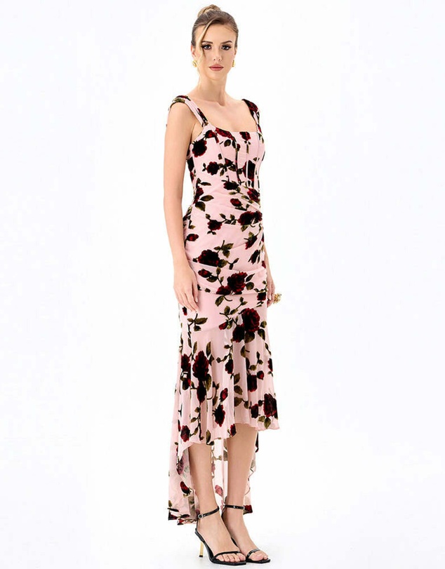 Bariano - Riveer Hi Lo Floral Midi