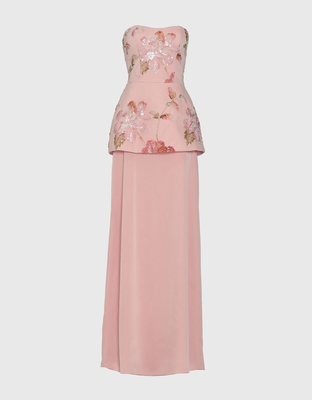 JUSTIN TONG - Ellaire Beaded Cascade Dress