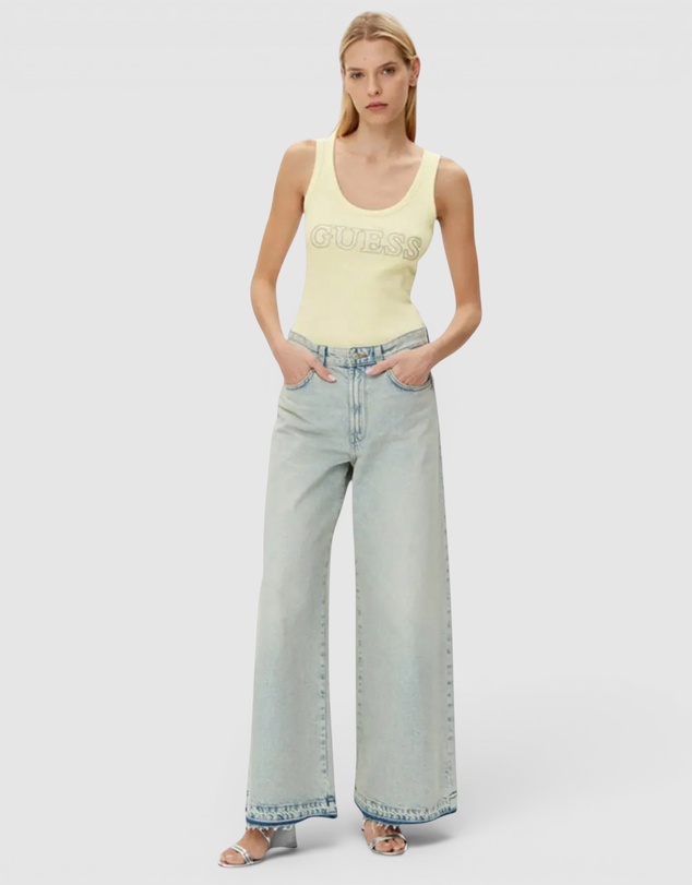 GUESS - Sleeveless Embellished Logo Tank Top