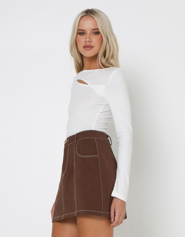 Lost in Lunar  - Poppy Ribbed Top