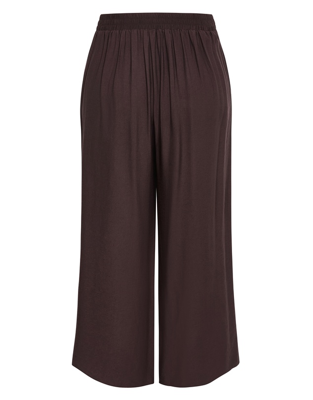 City Chic - Plus size Alexi Wide Leg Pant - chocolate