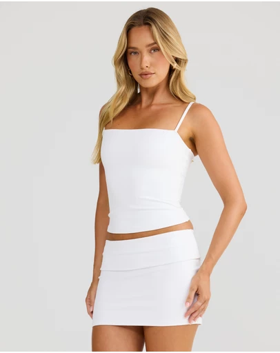 Vacay Swimwear - Mila Tank White