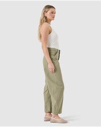 Rolla's - Gigi Barrel Drill Jean - Summer Olive