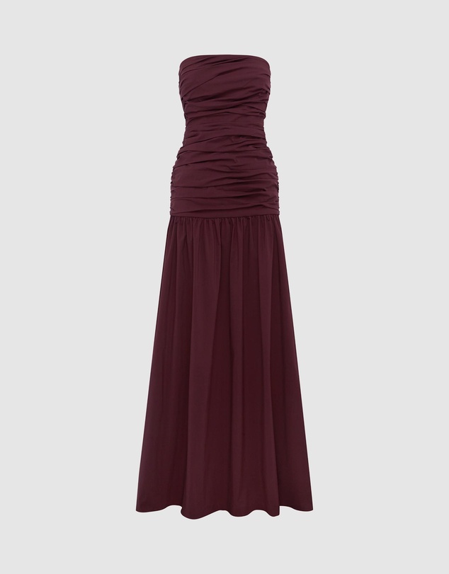Shona Joy - Campbell Strapless Ruched Maxi Dress