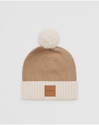 Country Road - Organically Grown Cotton Blend Patch Logo Beanie