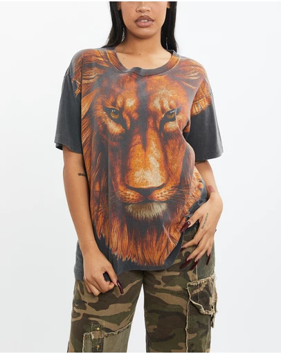 Vintage by The Real Deal - Pre Loved - 90s Wildlife Lion Tee