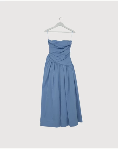 Revibe - Repaired AERE Kiera Strapless Midi Dress - AU 10