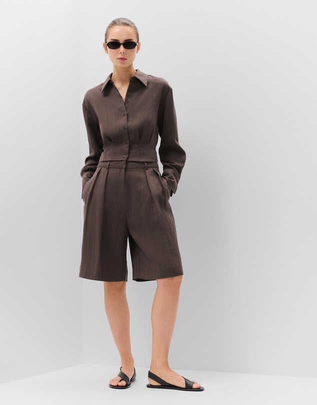 UNISON - Textured Pleat Bermuda Short
