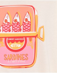 Petal & Pup - Sardines Tee - Pale Yellow