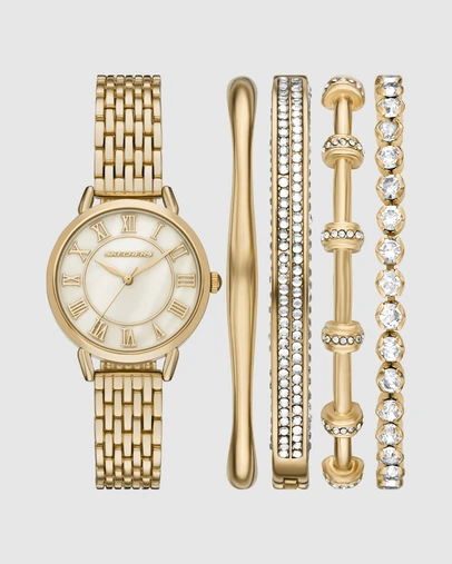 Skechers - Roman Dress Set Gold Tone Analogue Watch