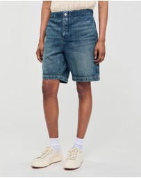 Sandro - Denim Logo Shorts