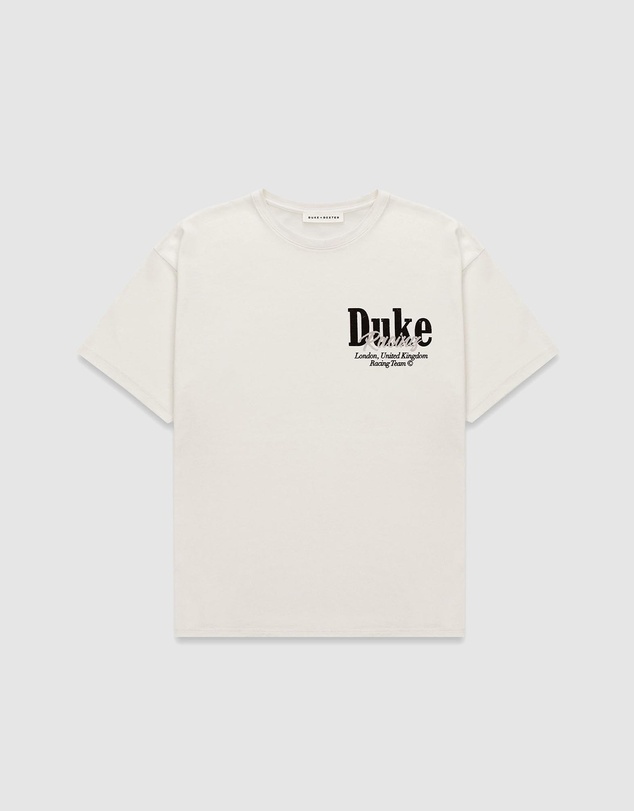 Duke + Dexter - DR3 Grey Pit Stop Vintage White T-Shirt