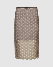 ROTATE - Scallop Sequin Midi Skirt