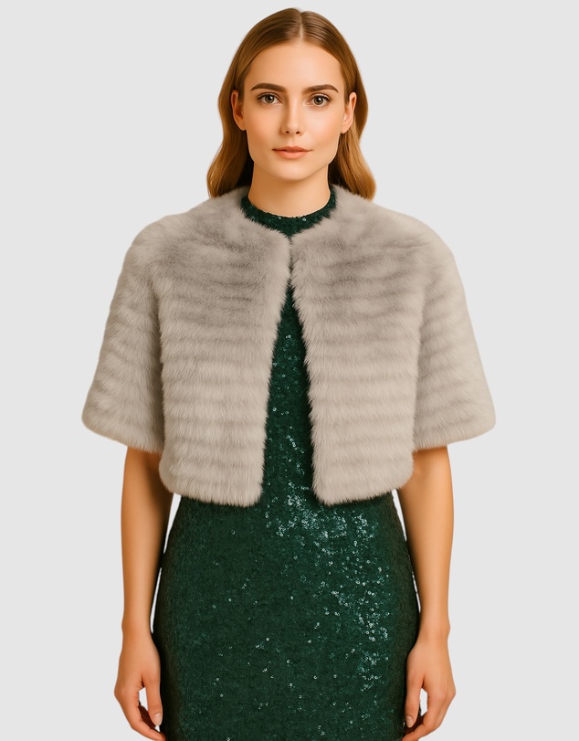 Honey and Beau - Casablanca Faux Fur Cape
