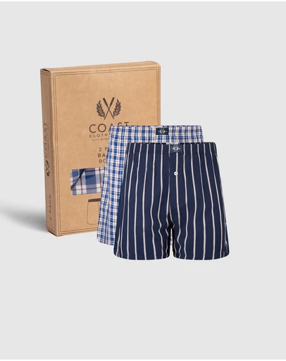 Coast Clothing - 2 Pack Bamboo Boxers In Blue