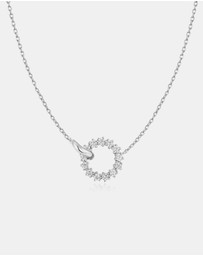 Ania Haie - Silver Interlinked Circles Pave Necklace