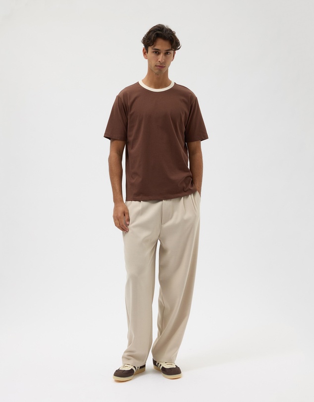 AERE - Contrast Collar T-Shirt