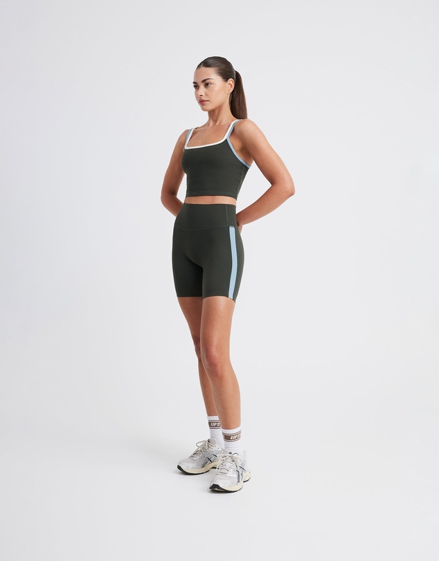 Upstate - Air Sculpt Stripe Bike Short - Urban Ivy