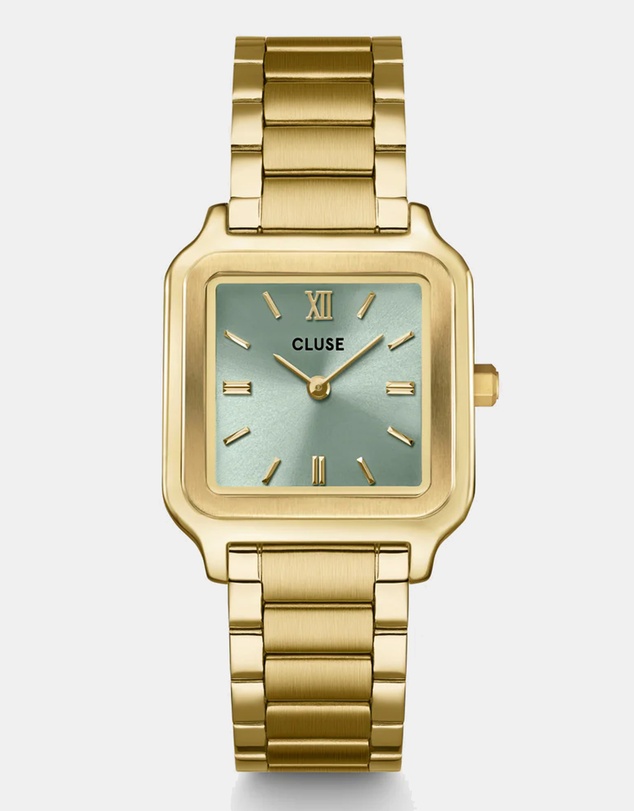 Cluse - Gracieuse Sage Green/Gold Link