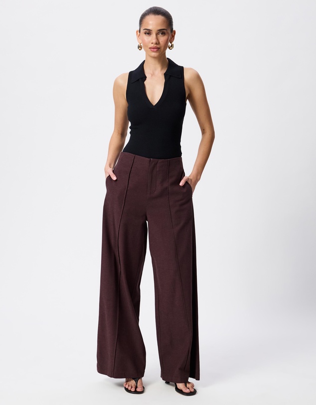 Tussah - Esme Pintuck Linen Blend Wide Leg Pants