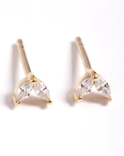 Lovisa - Gold Plated Sterling Silver Dolphin Tale Stud Earrings